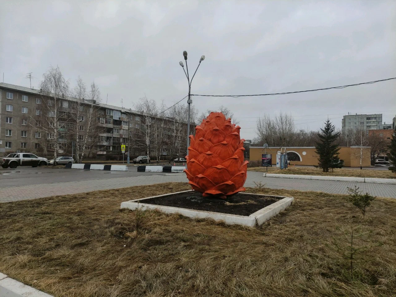 Памятник шишке в Красноярске